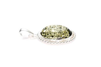 Pendentif Ambre Vert Quintessence 7