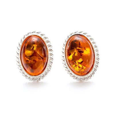 Amber Quintessence Stud Earrings