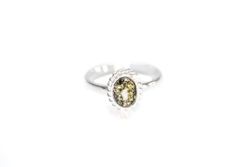 Mini Green Amber Quintessence Ring