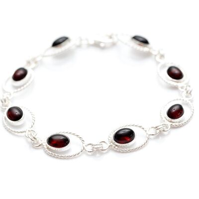 Rotes Bernstein-Quintessenz-Gliederarmband