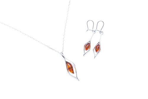 Amber Droplet Jewellery Set