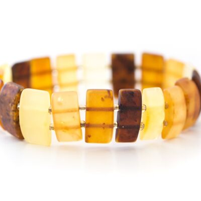 Rectangle Bead Women's Amber Bracelet