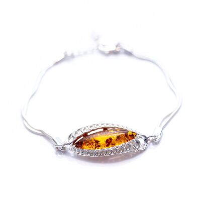 Modern Amber Chain Bracelet