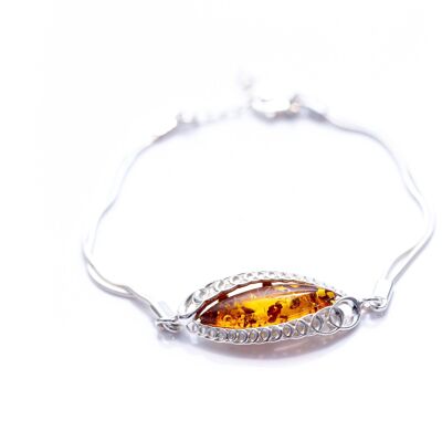Modern Amber Chain Bracelet