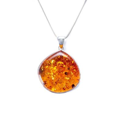 Handmade Classic Cognac Amber Pendant