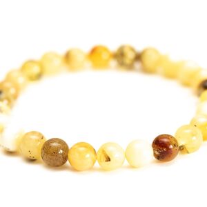 RAW Mixed Ambre Sphère Perle Bracelet