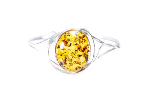 Contemporary Halo Frame Amber Bangle