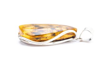 Pendentif Ambre Moucheté Tigre Fait Main 4