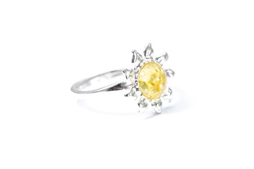 Citrus Yellow Amber Sun Ring