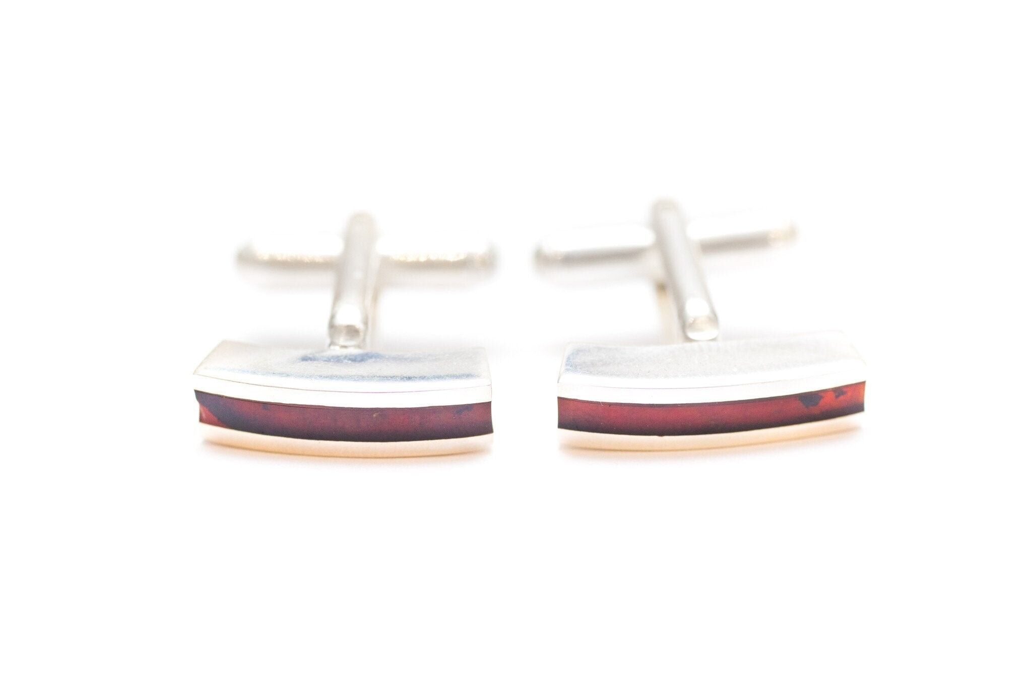 Slim Amber Stripe Cufflinks