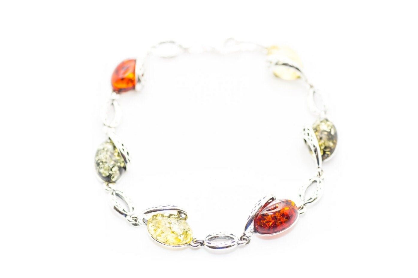 Pulsera de ámbar celta multicolor