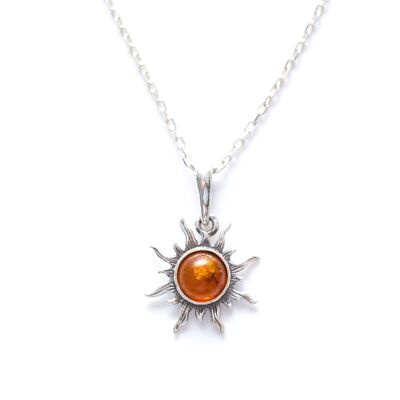 Mini Amber Sun Necklace
