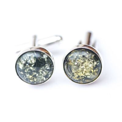 ESSENTIALS Green Amber Cufflinks