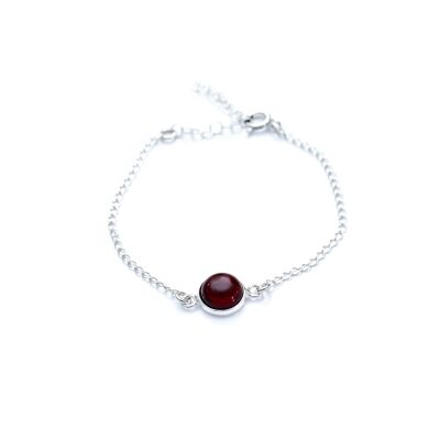 ESSENTIALS Cherry Amber Link Chain Bracelet