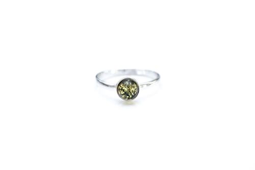 ESSENTIALS Mini Green Amber Stacking Ring