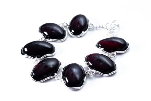 Large Cherry Amber Stone Statement Bracelet