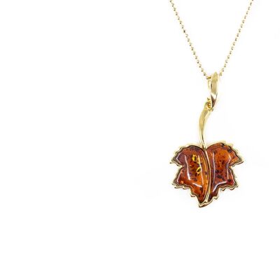 Gold Plated Maple Leaf Charm Pendant