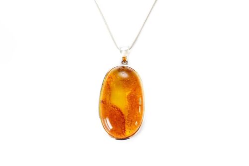 OOAK Oval Honeycomb Amber Necklace