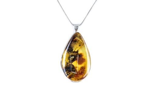 OOAK Natural Amber Pendant with Inclusion