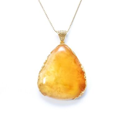 OOAK Egg Yolk Gradient Bell Pendant