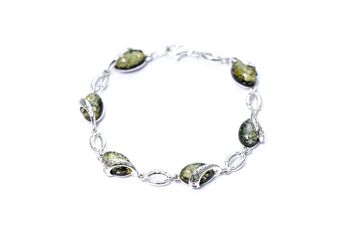 Bracelet Ambre Motif Celtique Vert 1