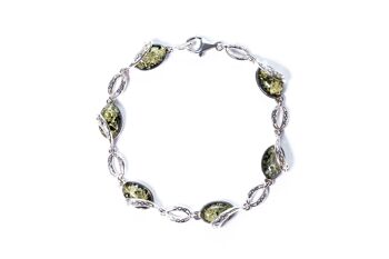 Bracelet Ambre Motif Celtique Vert 5