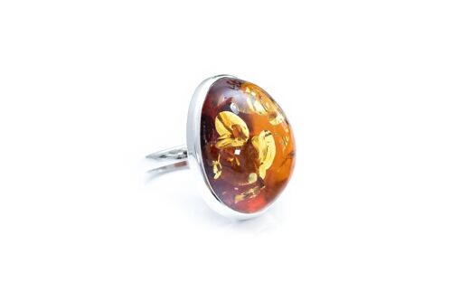 Oversized Oval Amber Ring