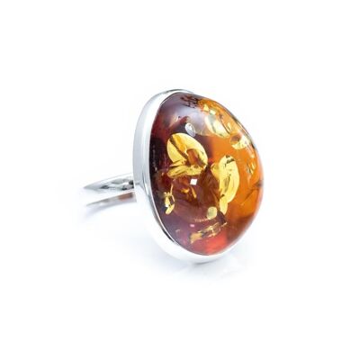 Bague Ambre Ovale Surdimensionnée