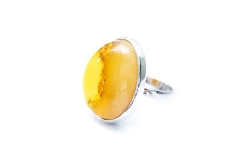 Yellow Amber Statement Ring