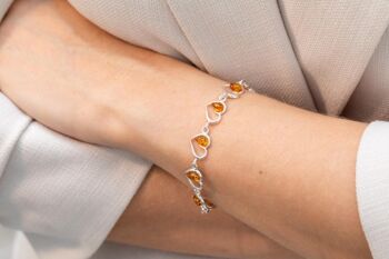 Bracelet Minimal Ambre Coeur 2