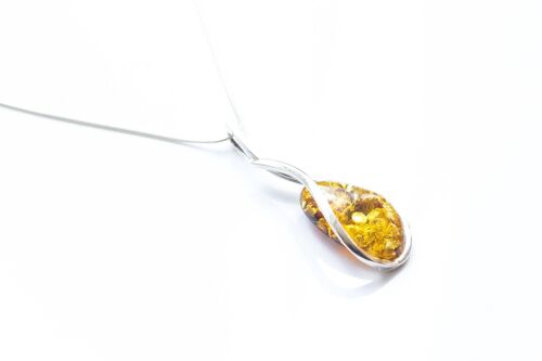 Handmade Golden Amber Pendant