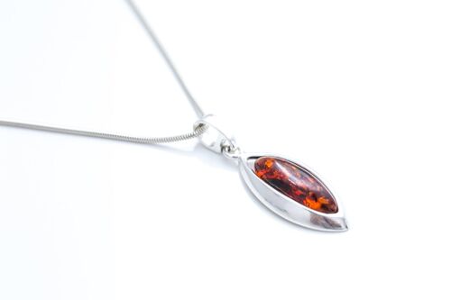 Small Oval Amber Pendant