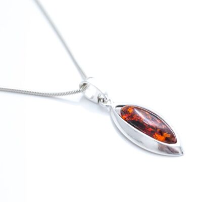 Small Oval Amber Pendant
