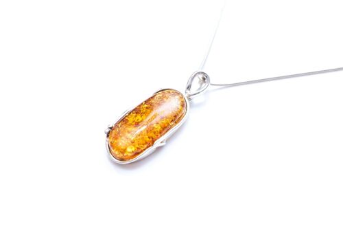 Classic Silver and Amber Necklace