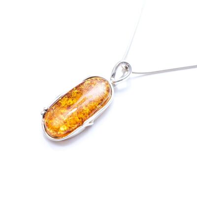 Classic Silver and Amber Necklace