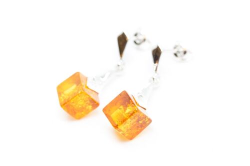Cubic Amber Earrings