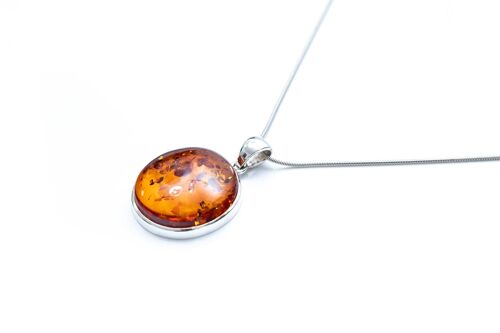 Handmade Round Amber Pendant