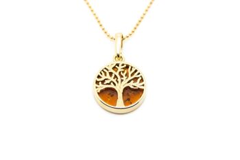 Mini Pendentif Arbre de Vie Plaqué Or 5