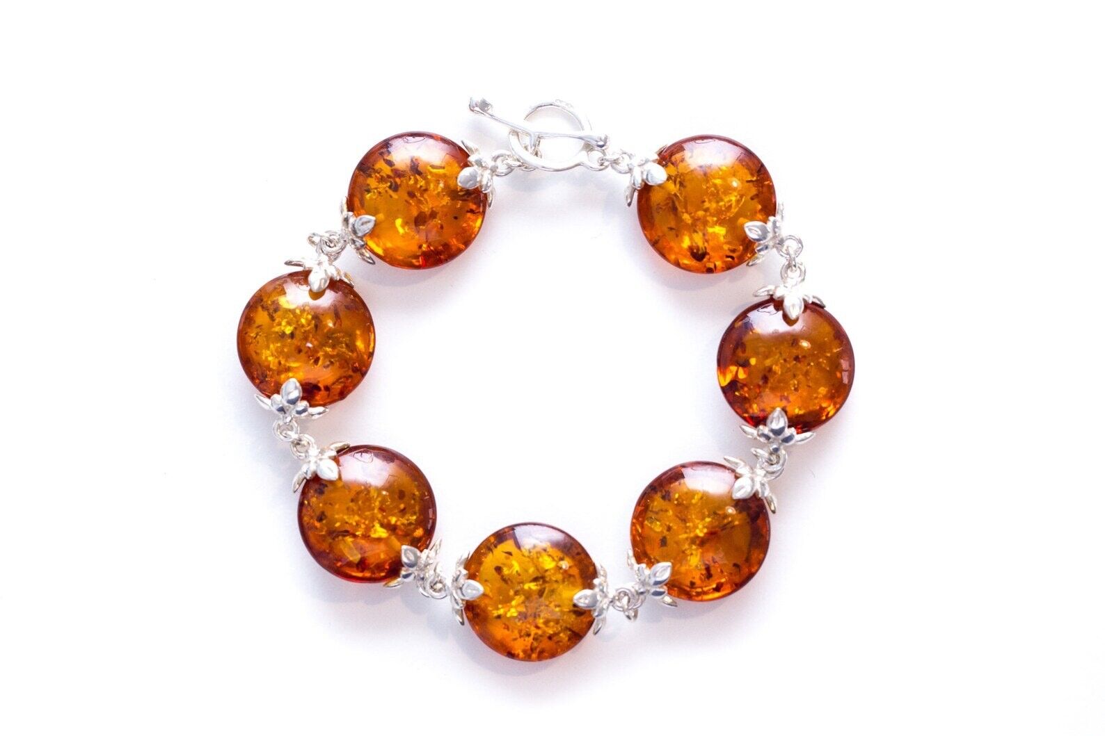 Modernes rundes Pastille-Bernstein-Armband