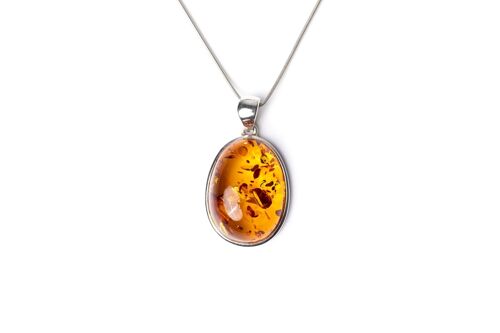 Handmade Medium Oval Amber Pendant