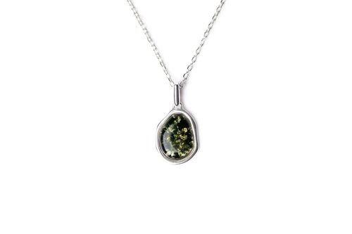 Green Amber ELEMENT Pendant Necklace