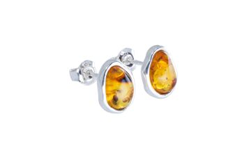 Boucles d'Oreilles Tige ELEMENTS Ambre 4