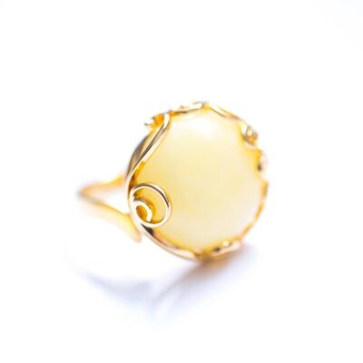 Butterscotch Amber Decorative Ring