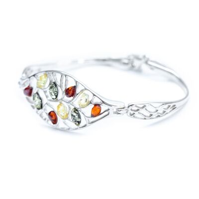 Colourful Amber Floral Bangle