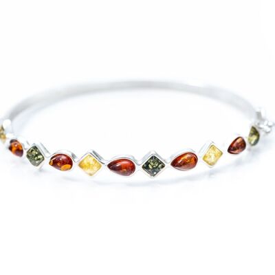 Multicolour Amber Geometric Bangle