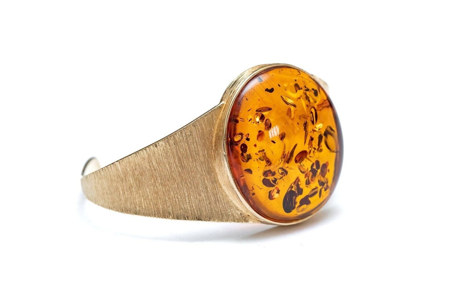 OOAK Moderne Armmanschette aus gebürstetem Gold