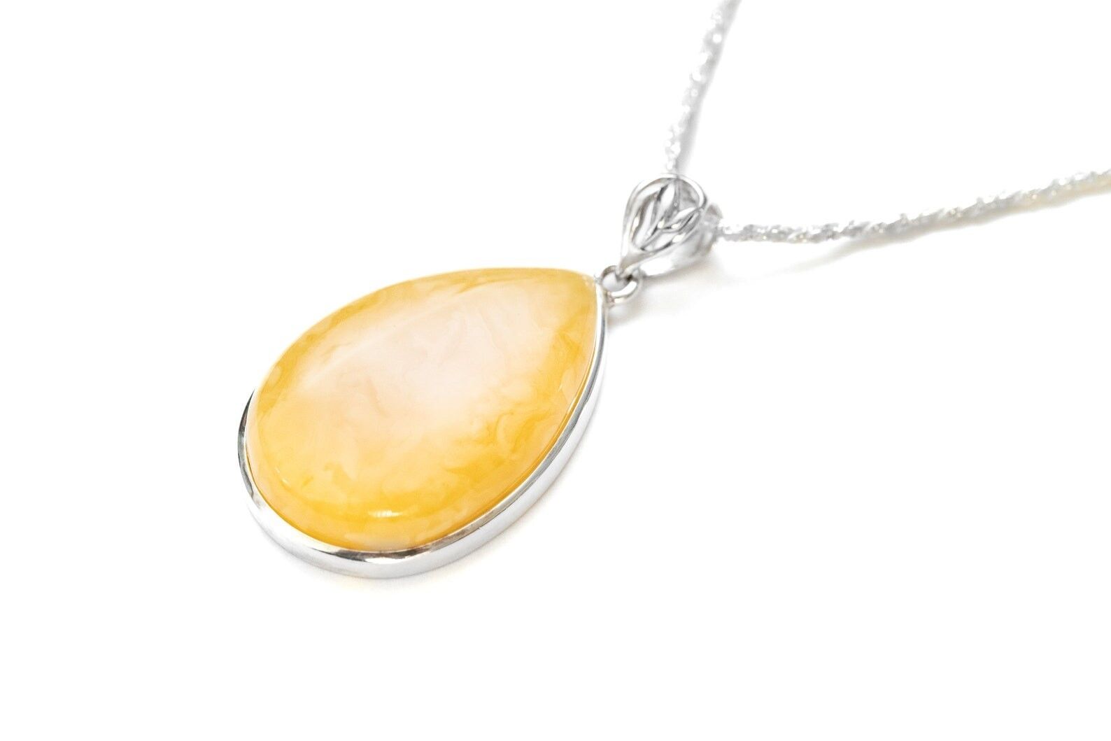 Ciondolo Butterscotch a goccia fatto a mano