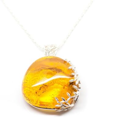 Large Natural Amber Pendant