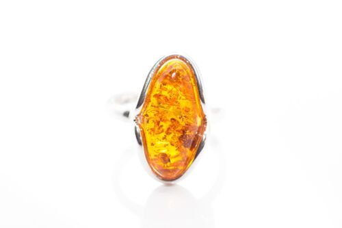 Simple Amber Stone Ring