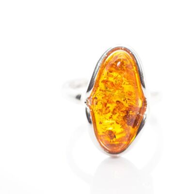 Simple Amber Stone Ring